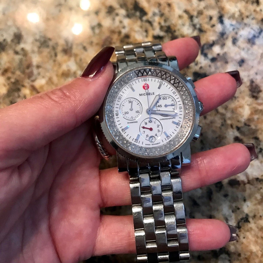 Michele Watch Chronograph with Diamonds